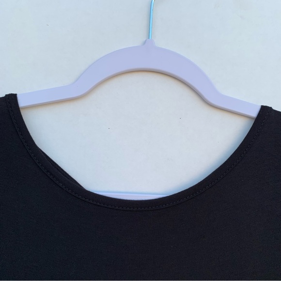 Fraiche by J Open Back Criss Cross Maxi Dress Long Sleeve Size Small | Black - Picture 4 of 13